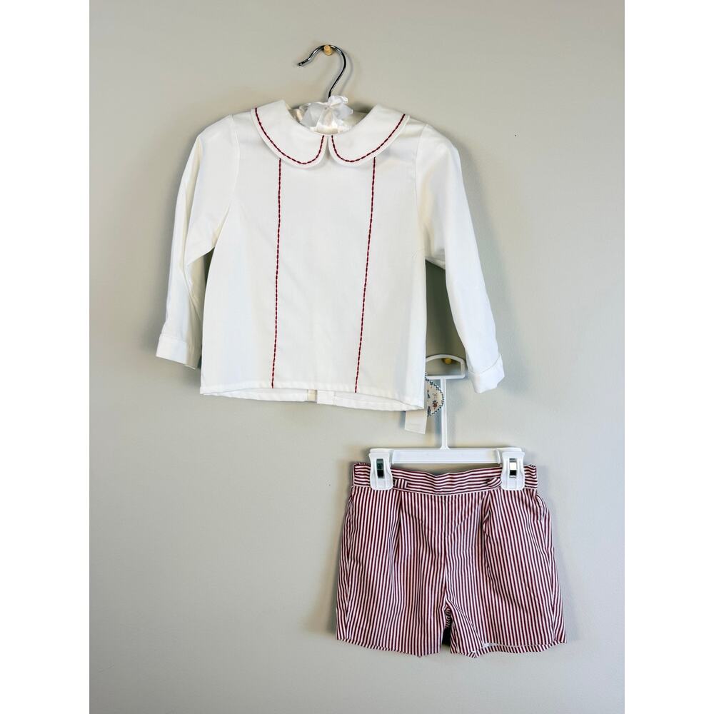NWT Edgehill Collection boys set red white $62 - Picture 2 of 9